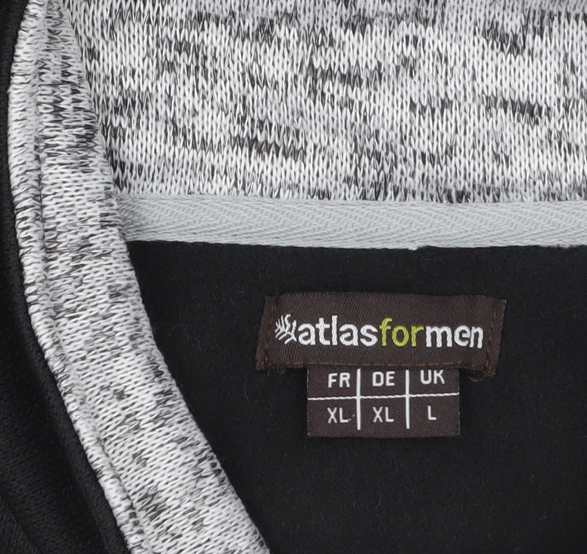 Atlas For Men Black L Fleece 1/4 Zip Outdoor Sweatshirt