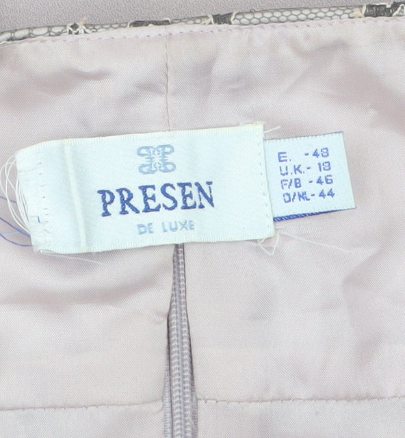 Presen De Luxe Women's Beige Lace Camisole Formal Top UK 18