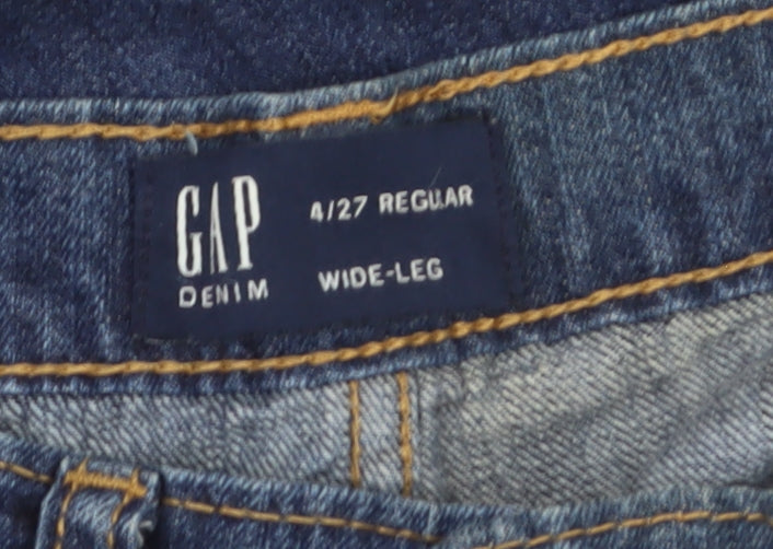 GAP Women’s Blue Wide-Leg Regular Fit Jeans Size 4