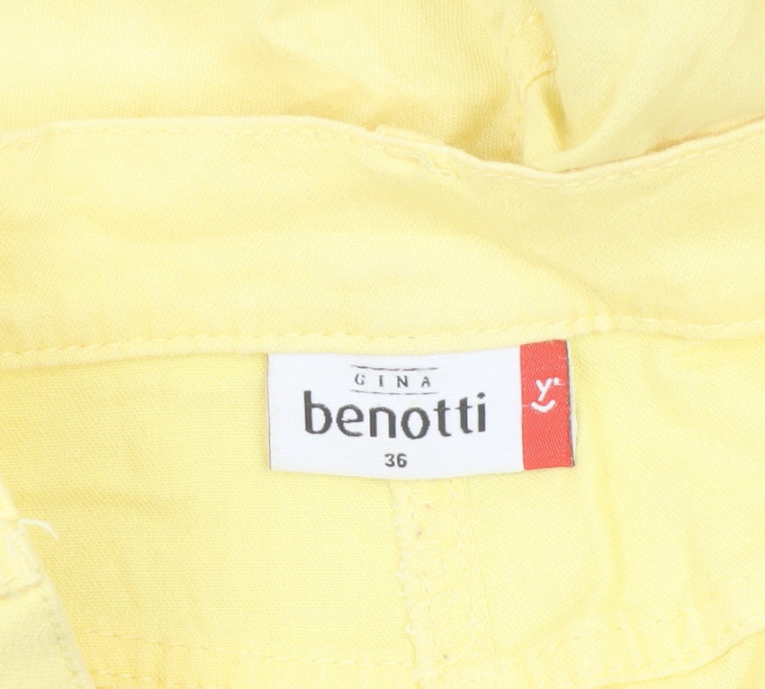 Gina Benotti Women's Yellow Straight Leg Jeans Size 8 Cotton Stretch