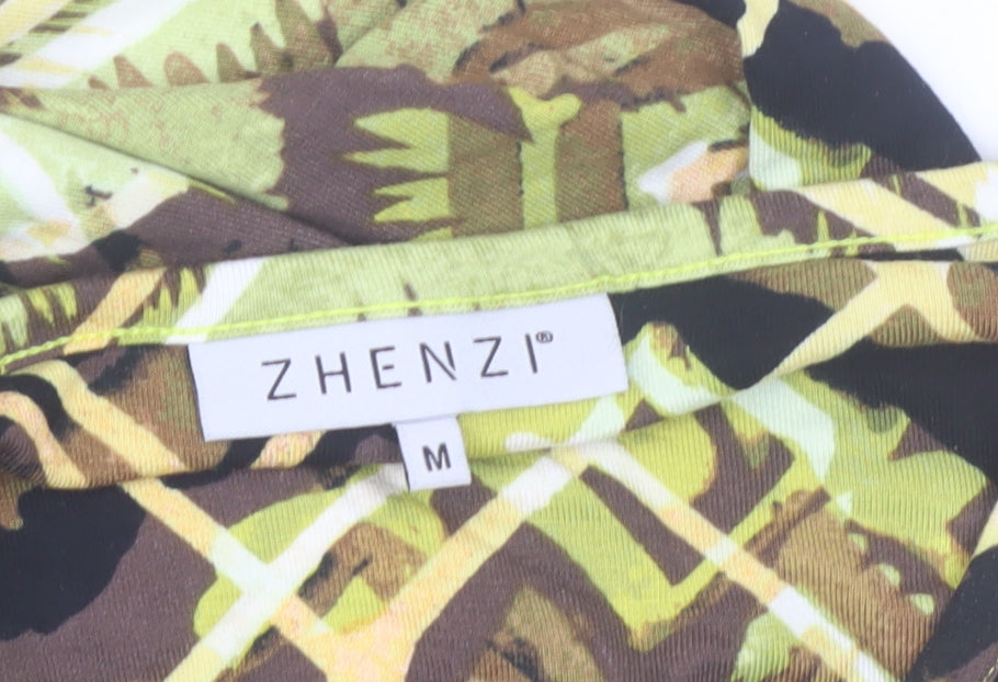 Zhenzi Women's Multicoloured Geometric Tunic Blouse Size M