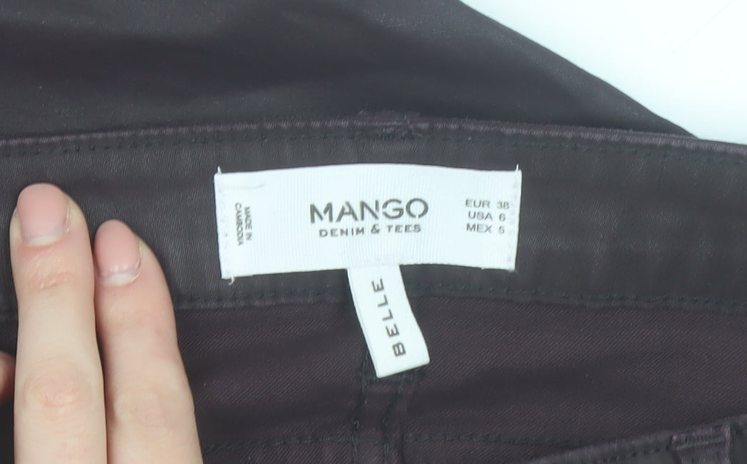 Mango Women Brown Cotton Stretch Skinny Jegging Size 10