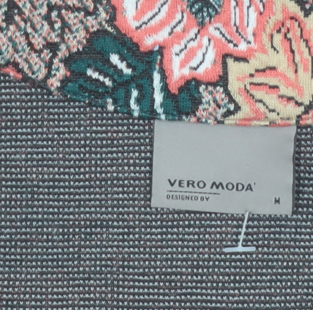 Vero Moda Womens Brown Floral Blazer Jacket Size M Regular Fit