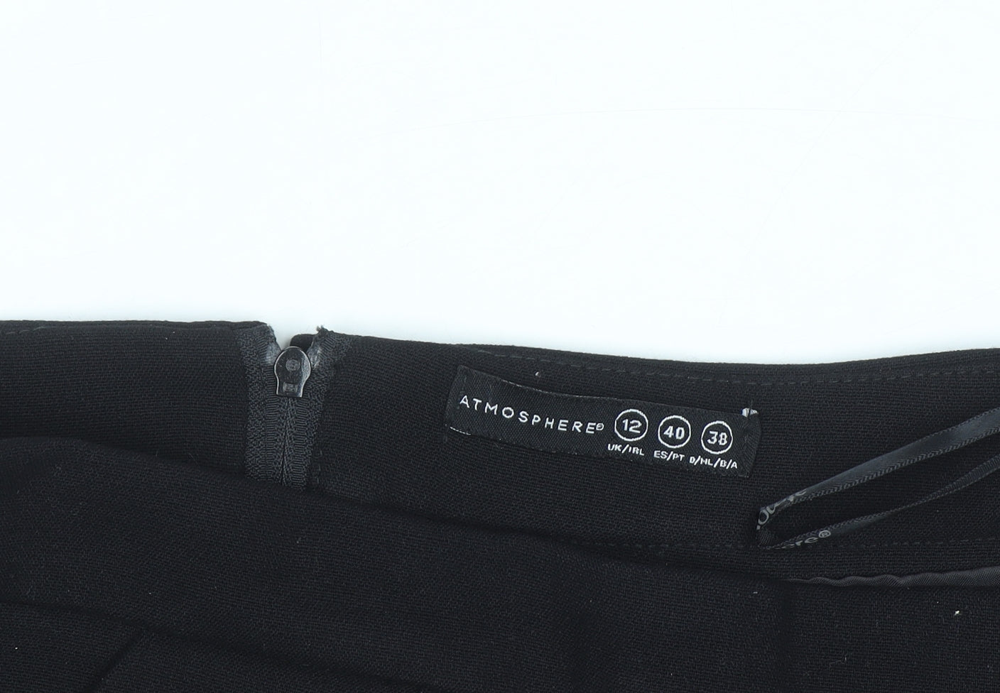 Atmosphere Womens Black Size 12 Pencil Skirt Workwear Stretch