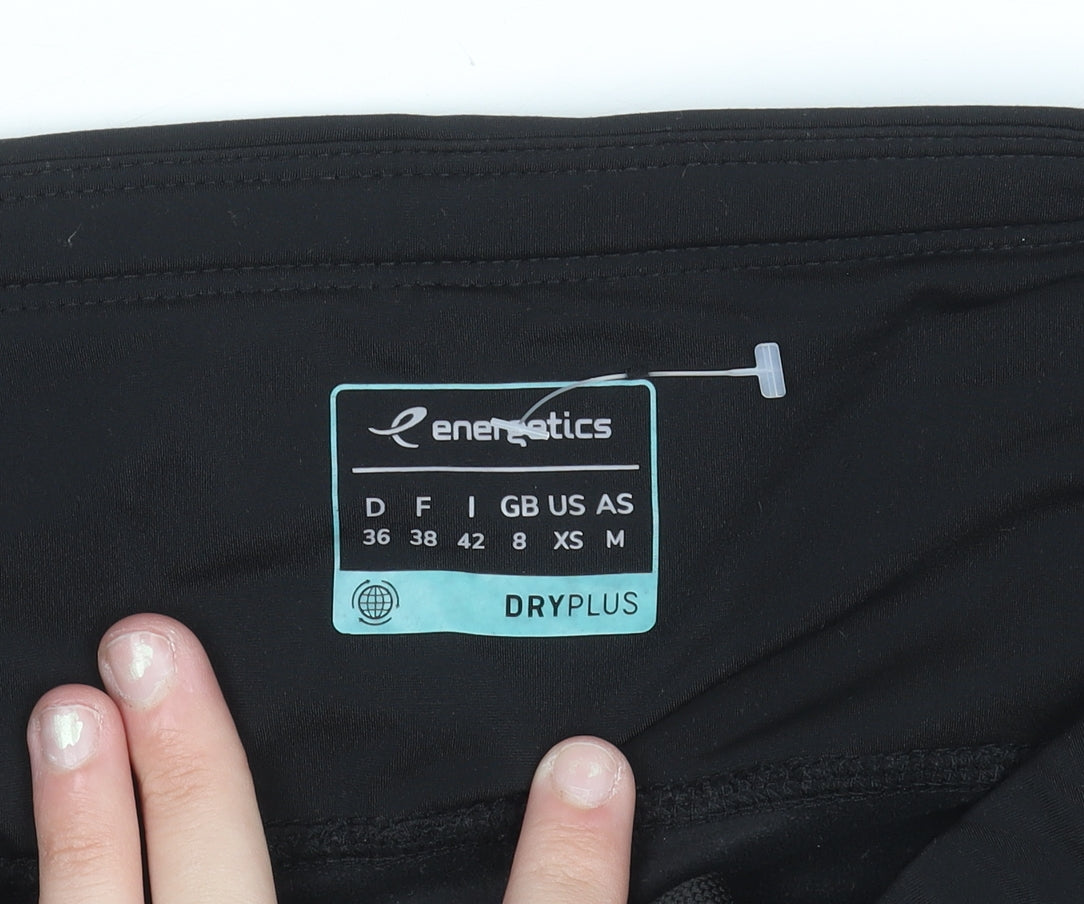 Energetics Womens Black Running Leggings Size 8 Moisture Wicking
