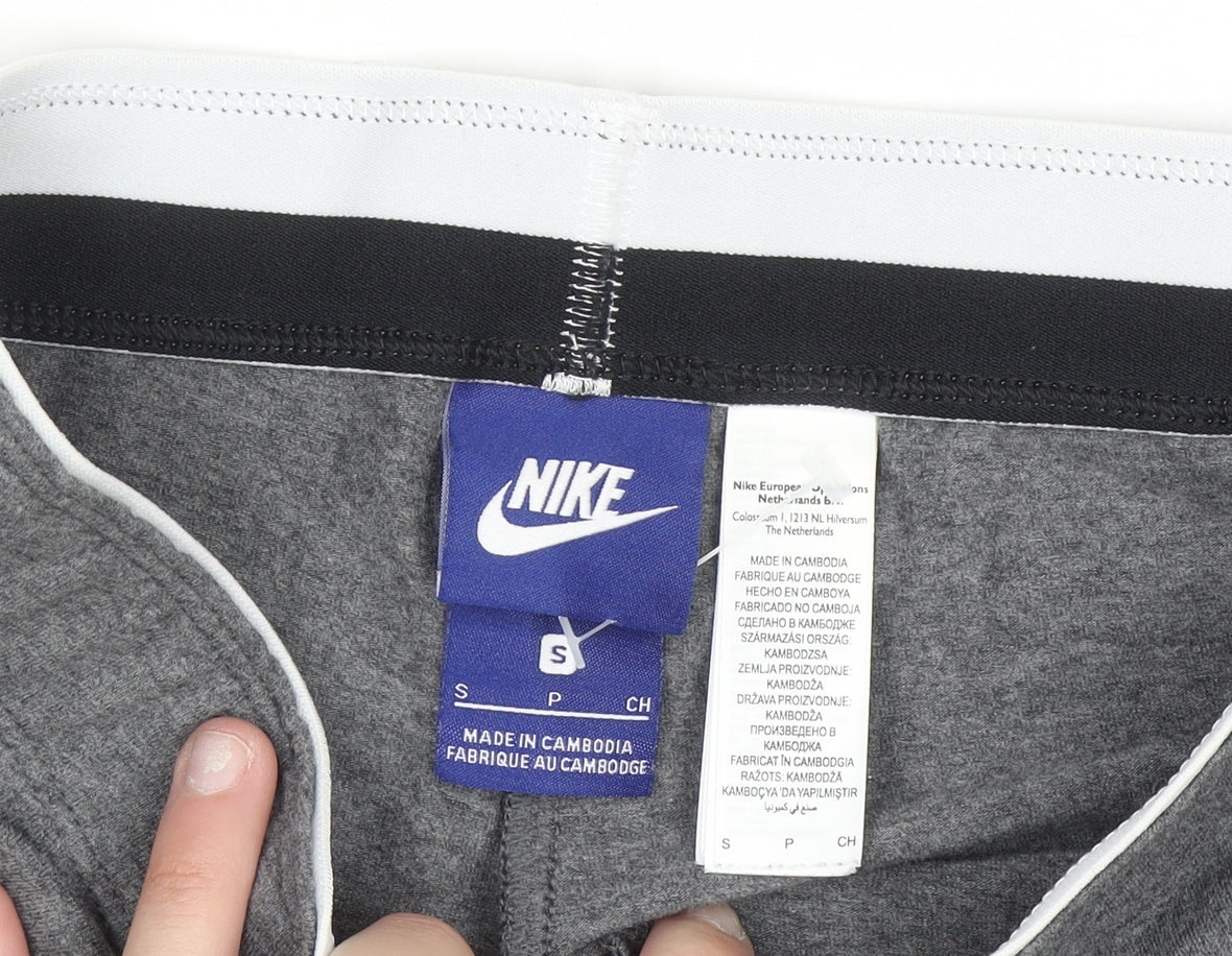 Nike Womens Grey Leggings S Ankle Length Cotton Blend Activewear