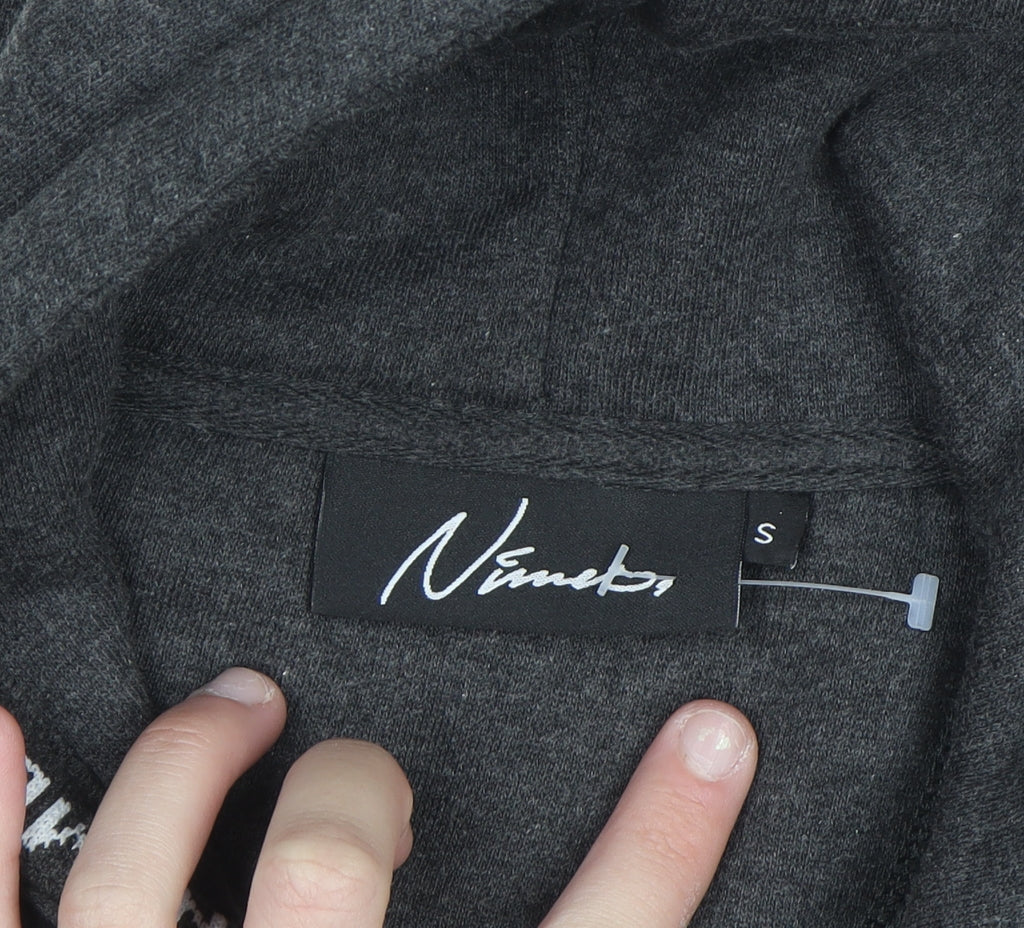 Nimes Mens Grey Pullover Hoodie S Regular Fit Fleece Sweatshirt
