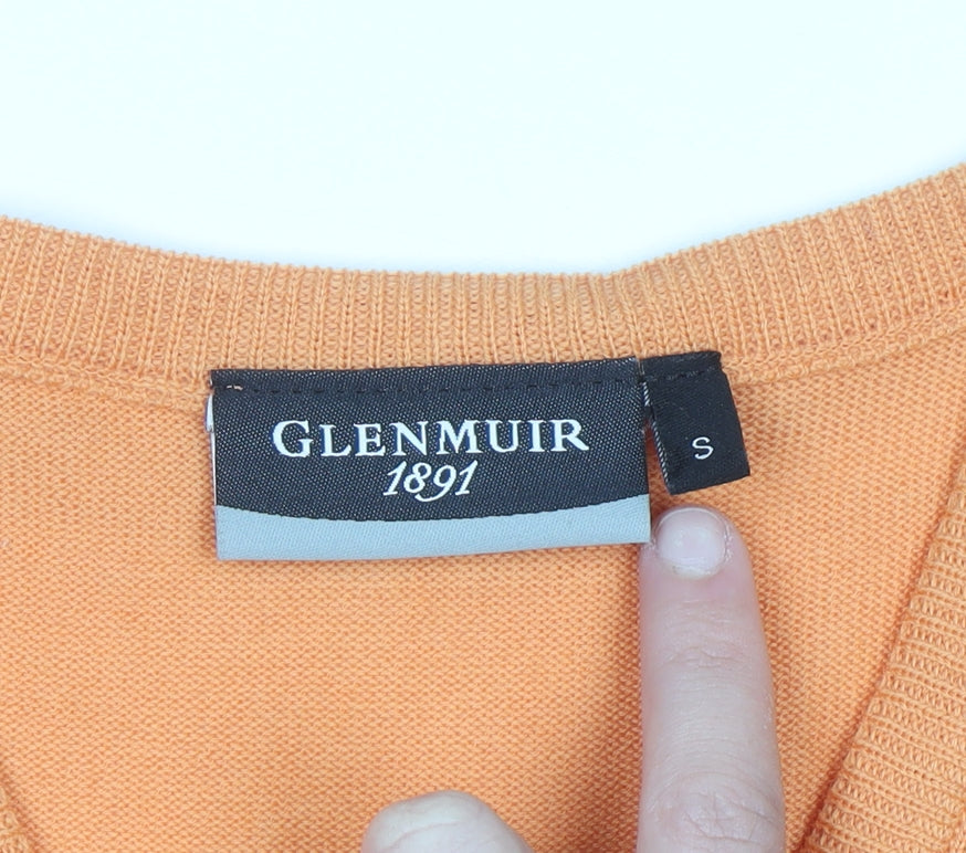 Glenmuir 1891 Men’s Orange Wool V-Neck Golf Vest Jumper Size S