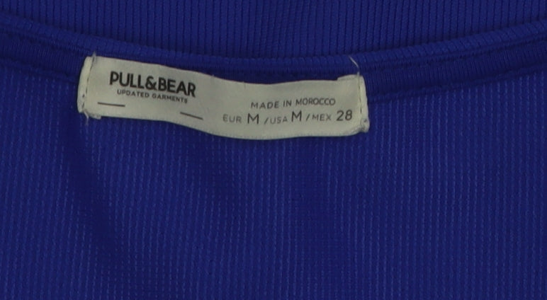 Pull&Bear Women Blue Bodycon Cut Out Sleeveless Dress Size 12