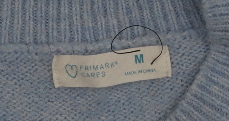 Primark Women Blue Sequin Aspen Pullover Jumper Size M