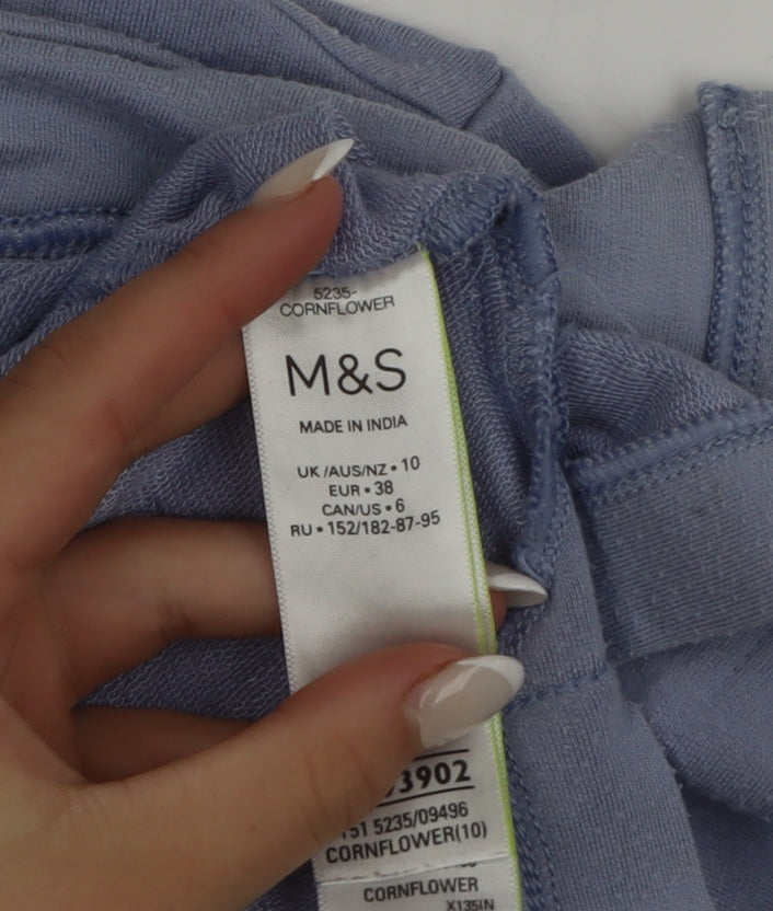 Marks & Spencer Womens Cornflower Blue Size 10 Pullover Hoodie