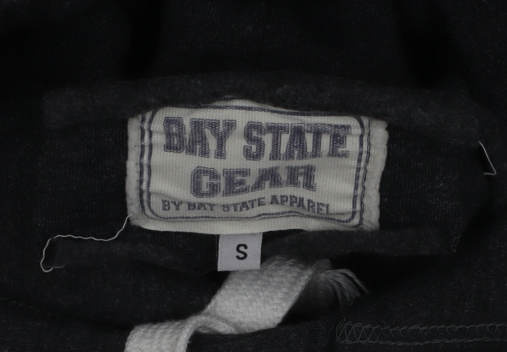 Bay State Apparel Men's Grey Pullover Hoodie Small Rockport Logo Fleece