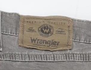 Wrangler Men's Grey Straight Fit Jeans 40x32 100% Cotton