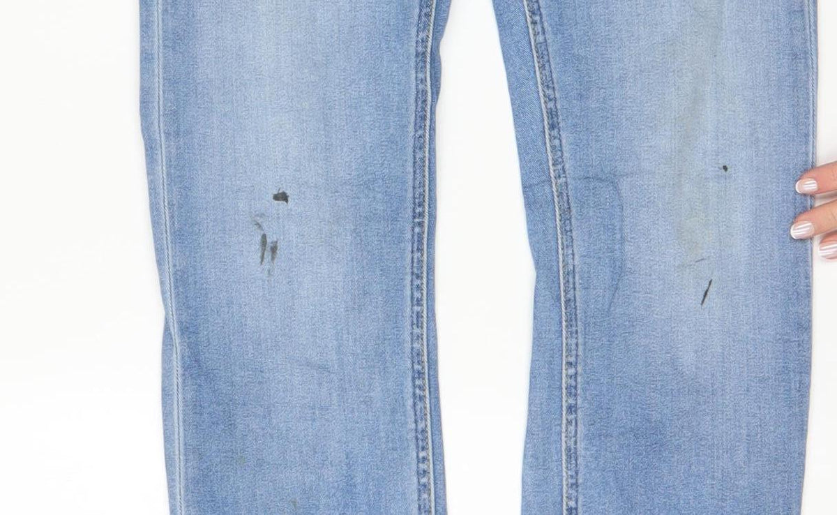 Lee Mens Blue Luke Slim Fit Jeans W29 L32 Denim 5-Pocket