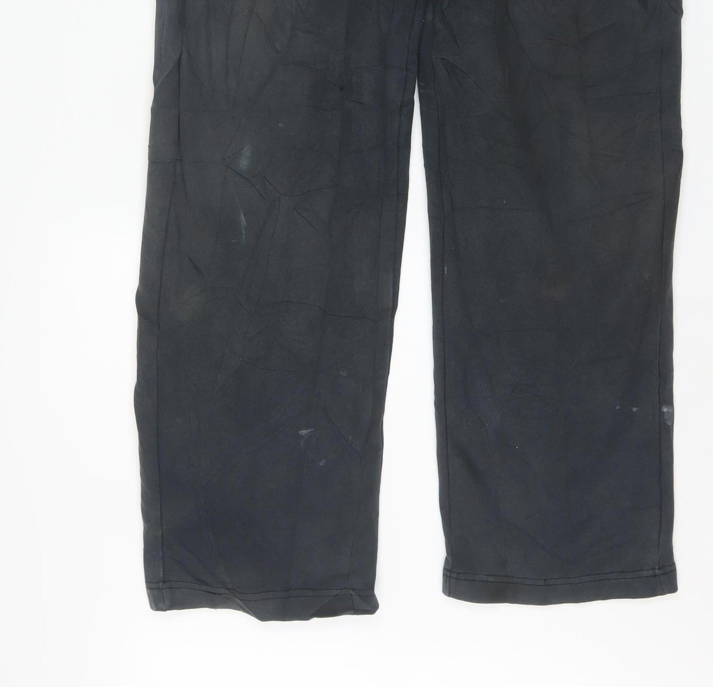Puma Men's Black Track Pants L Regular Fit Cotton Blend