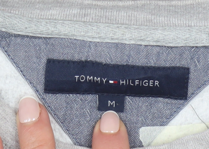 Tommy Hilfiger Men's Grey Crew Neck Logo Sweatshirt M