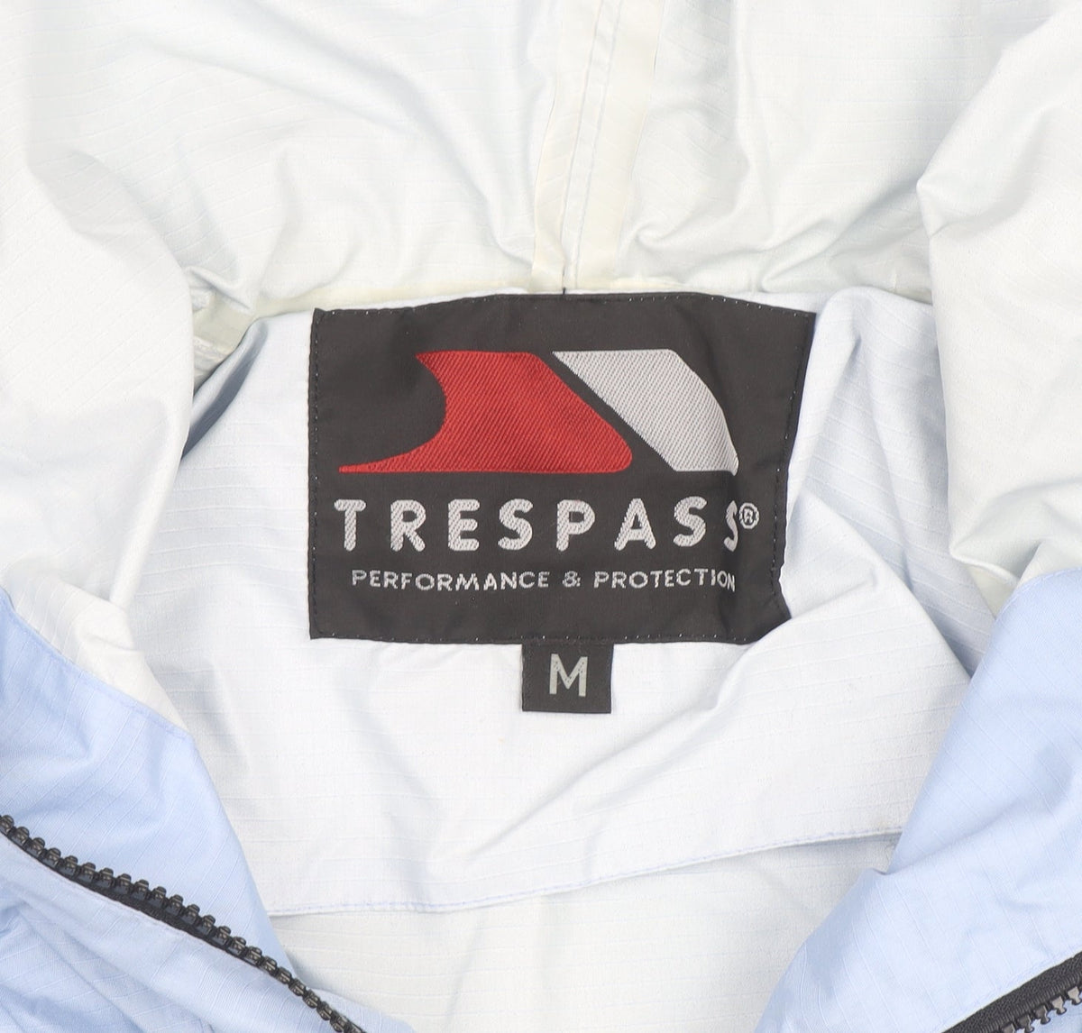 Trespass Women's Blue Hooded Anorak Jacket Medium Lightweight Waterproof