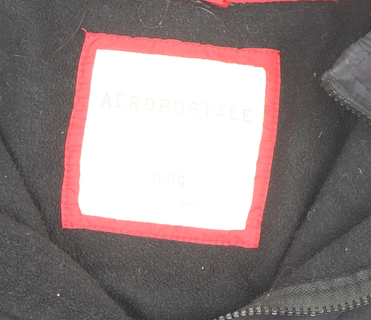Aeropostale Men's Black Fleece Softshell Windbreaker Jacket XL