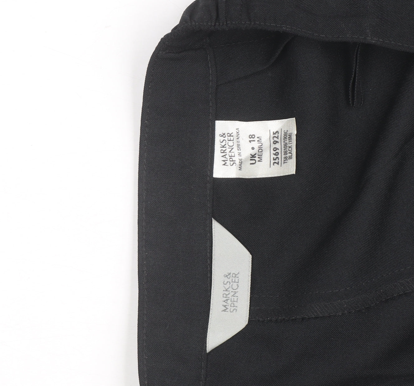 Marks & Spencer Men's Black Dress Trousers Medium Regular Fit