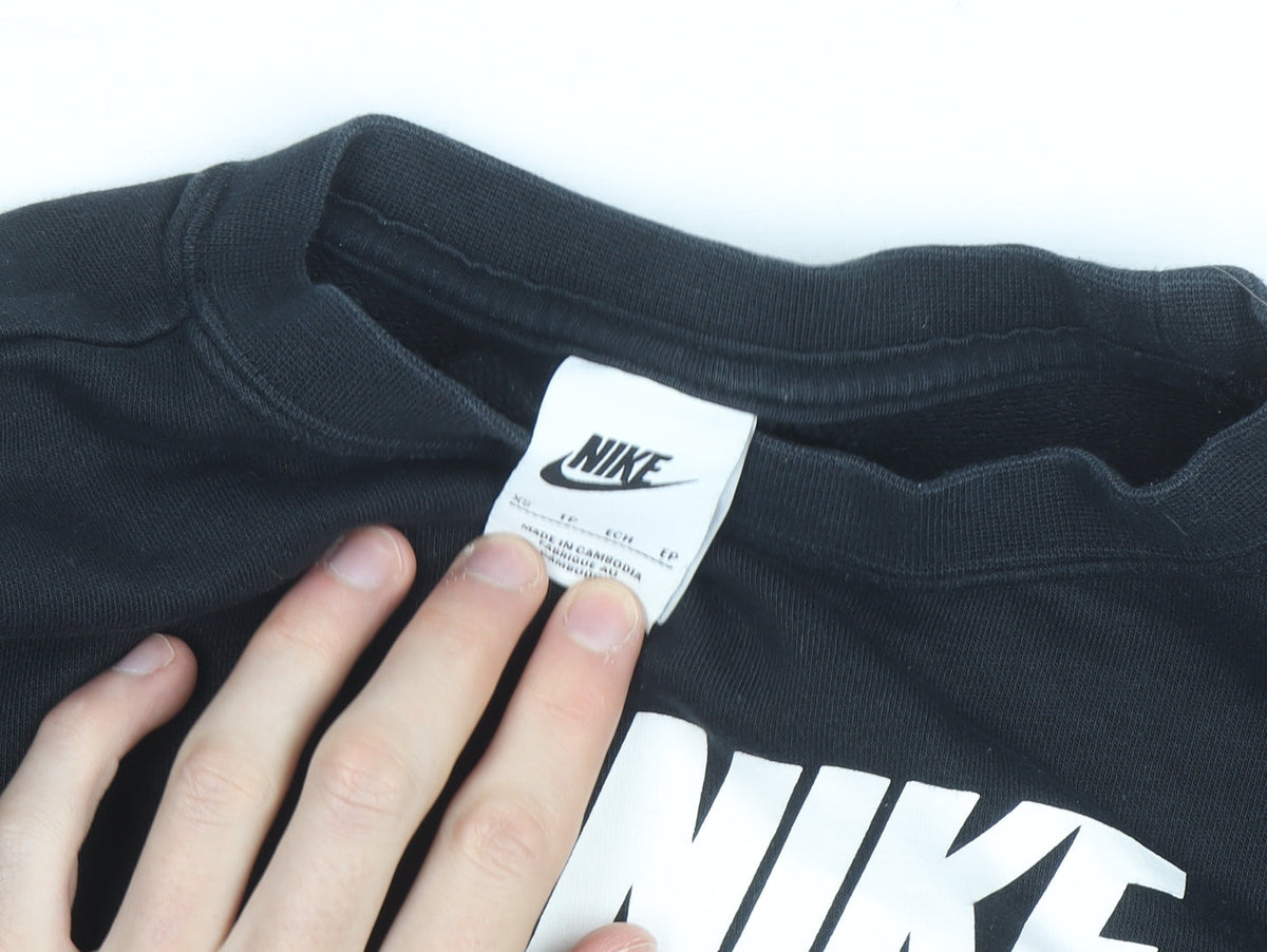 Nike Men's Black XS Pullover Sweatshirt Crew Neck Sports Fleece