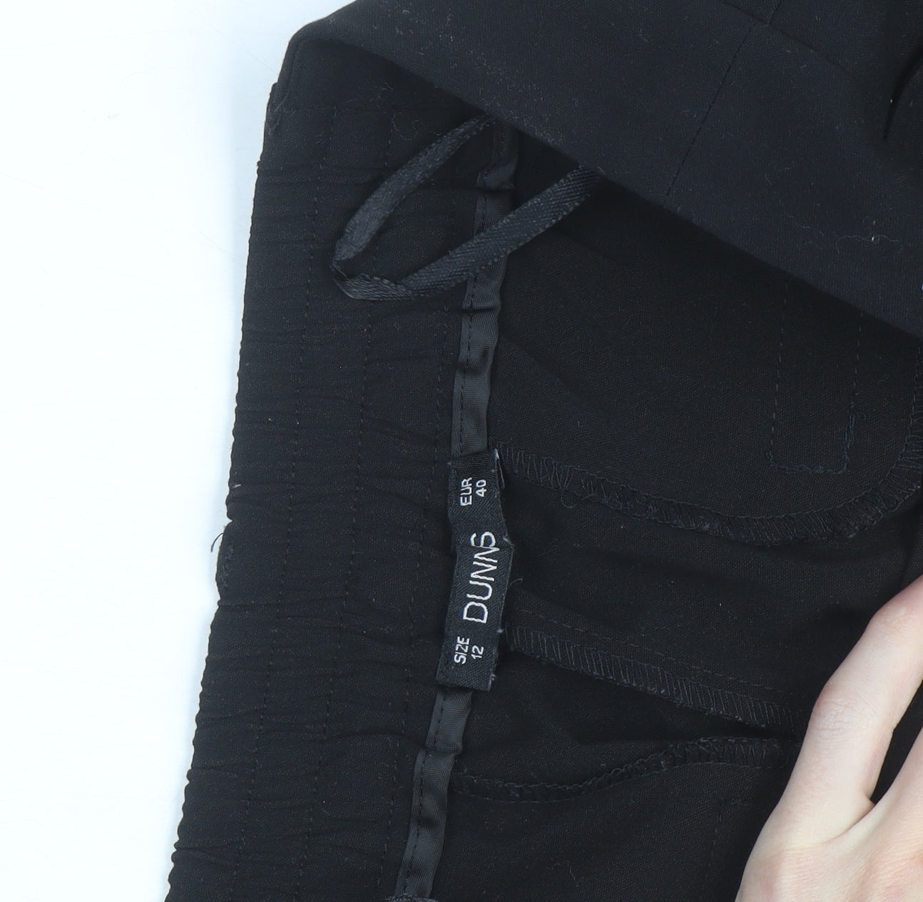 DUNNES Women Black Size 12 Straight Leg Trousers