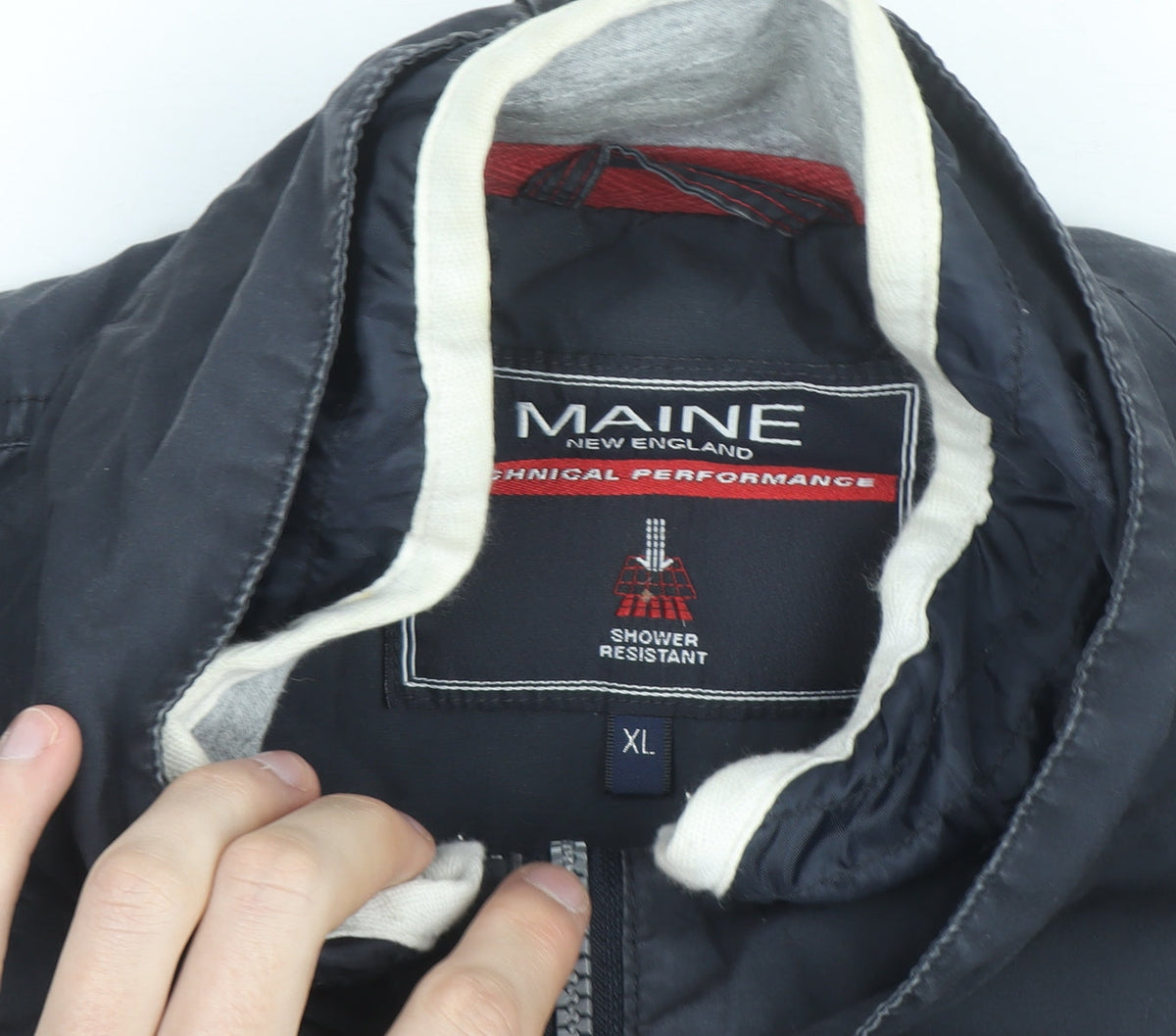 Maine New England Men's Blue XL Shower Resistant Jacket