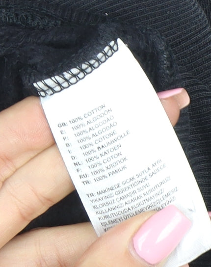The North Face Women's Black Full Zip Hoodie Size S 100% Cotton
