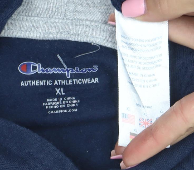 Champion Women’s Navy Blue XL Pullover Hoodie Sweatshirt