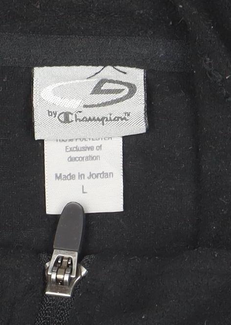 Champion Men’s Black Fleece 1/4 Zip Pullover Sweatshirt Size L