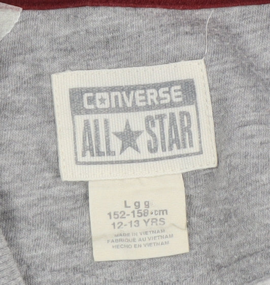Converse Boys Grey Graphic Pullover Sweatshirt 12-13 Years All Star Logo