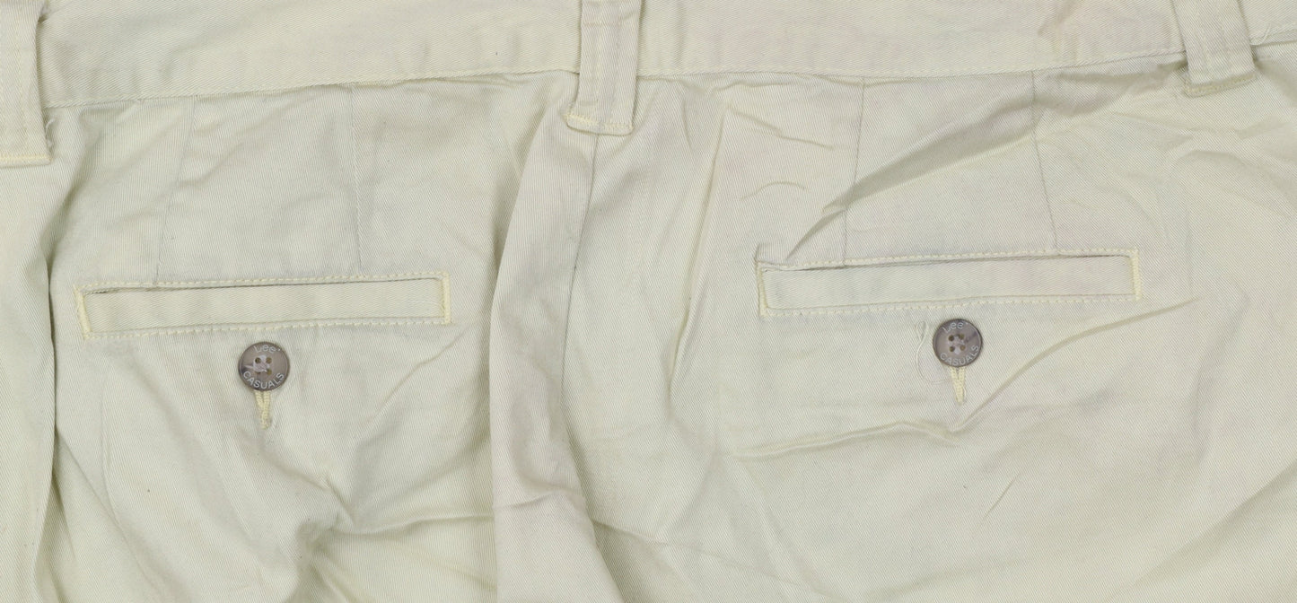Lee Women's Beige Twill Stretch Capri Trousers Size 16