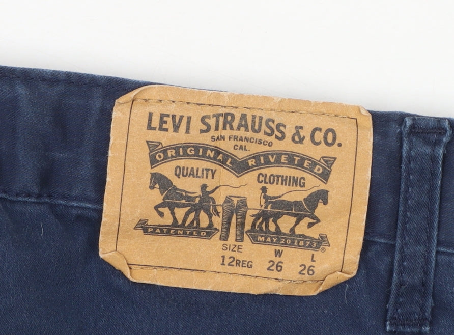Levi's Boys Blue Slim Chino Shorts 12 Years Twill Cotton Blend