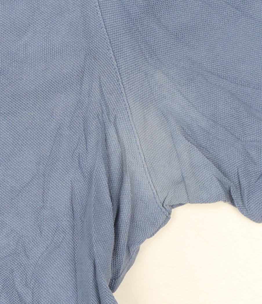 Hugo Boss Men's Blue Pima Cotton Polo Shirt Size L Classic Fit
