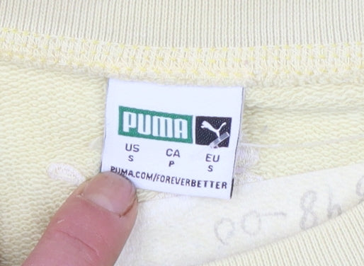 Puma Women’s Yellow Crew Neck Pullover Sweatshirt Size S