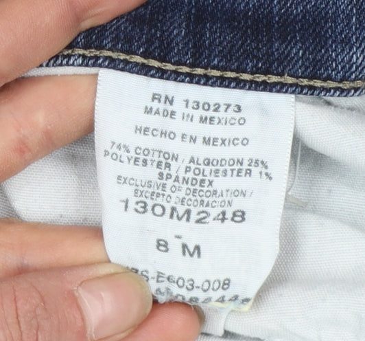 Lee Riders Womens Blue Size 8 Straight Leg Stretch Jeans