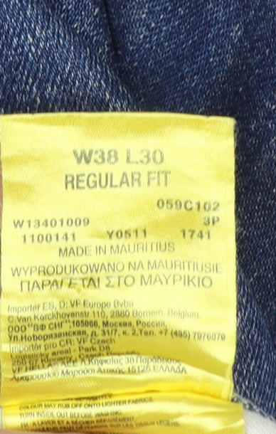 Wrangler Men's Blue Regular Fit Straight Jeans W38 L30