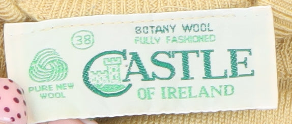 Castle of Ireland Men's Beige Wool Mock Neck Jumper Size S