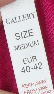 Gallery Women’s Pink Ruffle Neck Long Sleeve Pullover Jumper Size 12