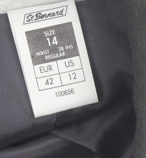 St Bernard Women's Black Size 14 Pencil Skirt Workwear Formal