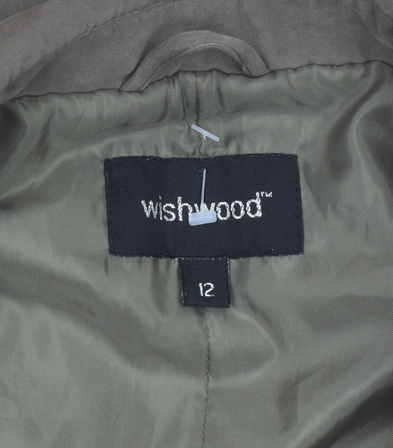 Wishwood Women Brown Size 12 Parka Jacket Mid-Length Lined