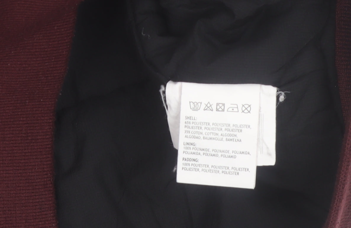 Element Men’s Red Hooded Bomber Jacket M Wind Resistant Lined