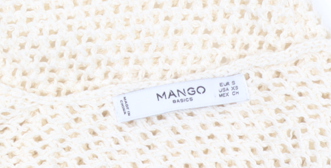 Mango Women’s Ivory Knit Camisole Tank Top Size 8