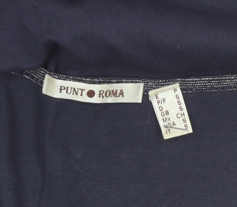 Punt Roma Women's Multicoloured Patchwork V-Neck Short Sleeve T-Shirt Size S