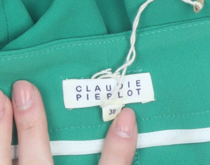 Claudie Pierlot Women Green Cropped Tapered Trousers Size 10