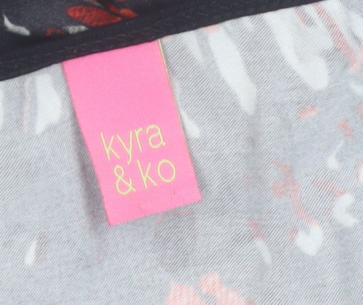Kyra & Ko Women's Multicoloured Shift Dress Size 12 3/4 Sleeve