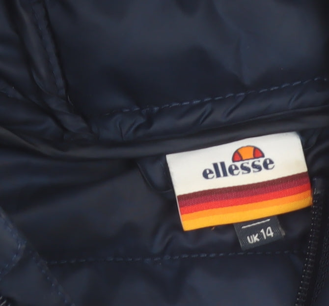 Ellesse Women's Blue Hooded Puffer Jacket Size 14