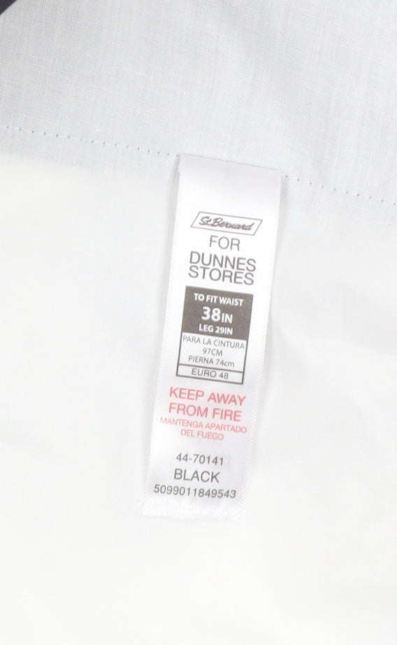 St. Bernard for Dunnes Stores Men's Black 38in Dress Pants