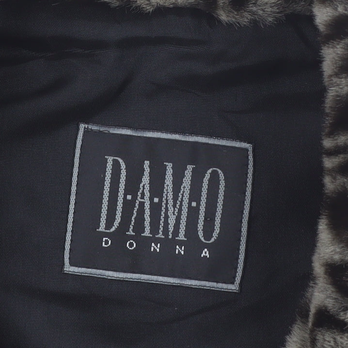 Damo Donna Women's Brown Leopard Faux Fur Waistcoat Size 10
