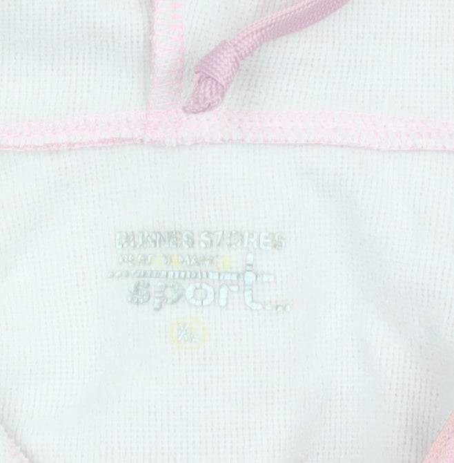 Business Strokes Sport Pink Half Zip Hooded Sweatshirt XL Women's