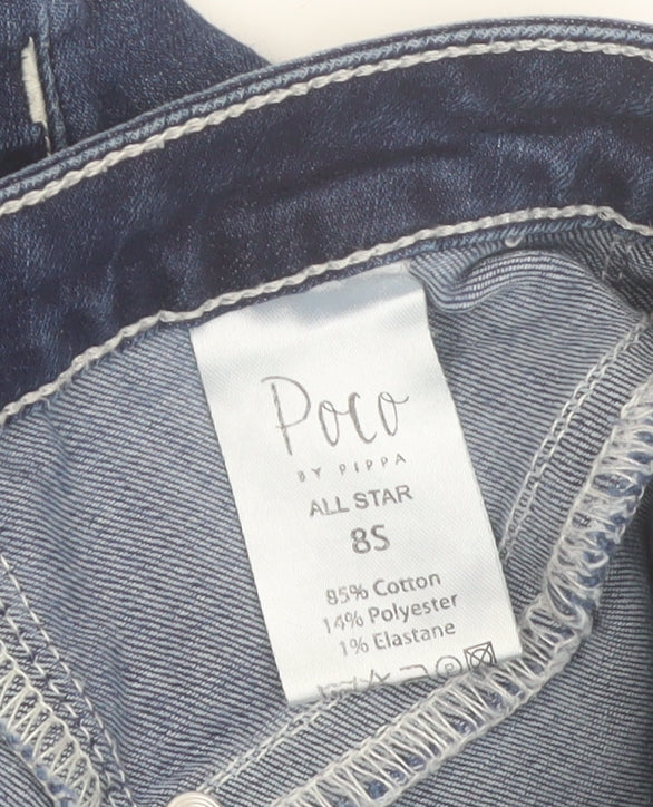 Poco by Pippa Women's Blue Skinny Jeans Size 8S Denim Stretch